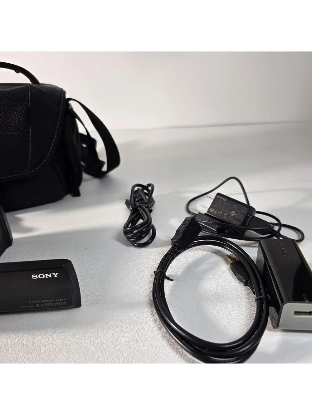 Sony Handycam HDR-CX440 9.2MP Camcorder Video Camera Black w/60x Zoom Bundle